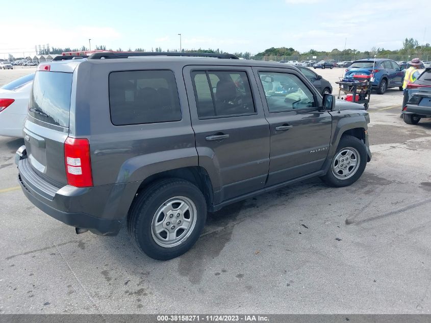2016 JEEP PATRIOT SPORT - 1C4NJPBA3GD760444
