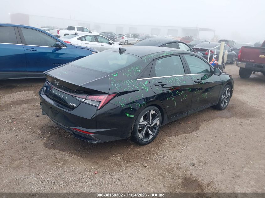 2022 HYUNDAI ELANTRA HYBRID LIMITED - KMHLN4AJ1NU031637