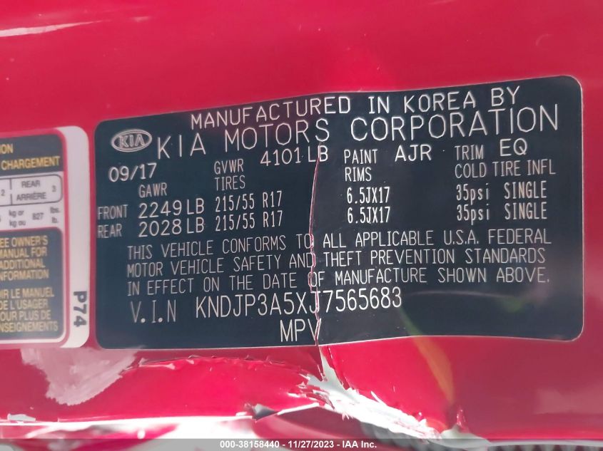 2018 KIA SOUL + - KNDJP3A5XJ7565683