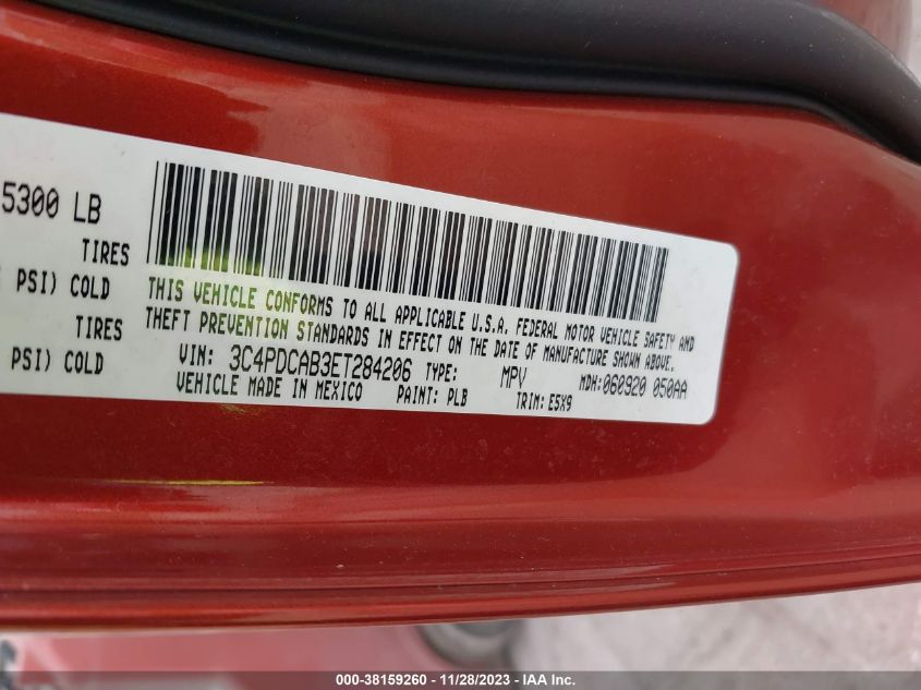 2014 DODGE JOURNEY SE - 3C4PDCAB3ET284206