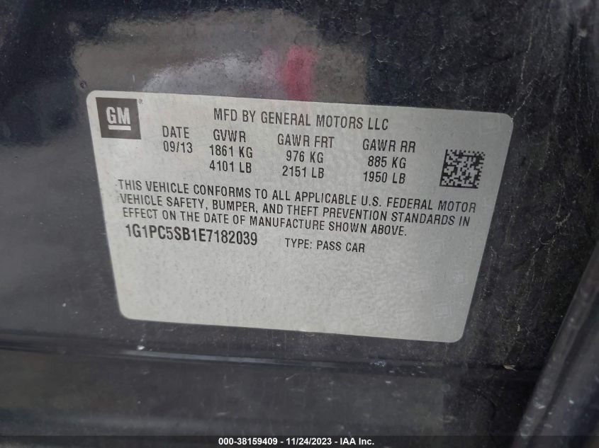 2014 CHEVROLET CRUZE 1LT AUTO - 1G1PC5SB1E7182039