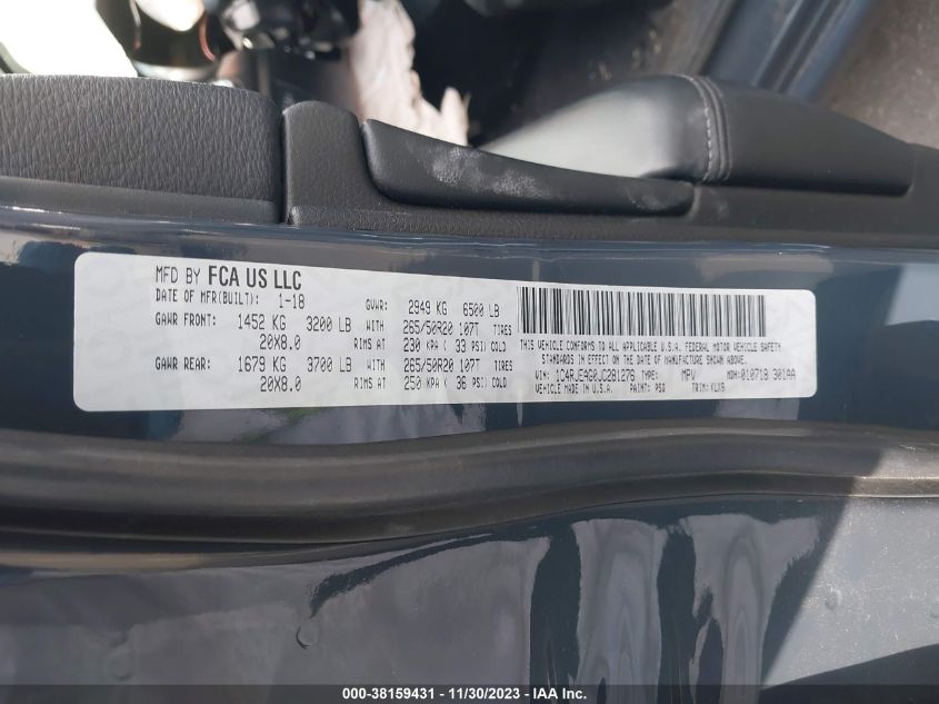 2018 JEEP GRAND CHEROKEE ALTITUDE 4X2 - 1C4RJEAG0JC281276
