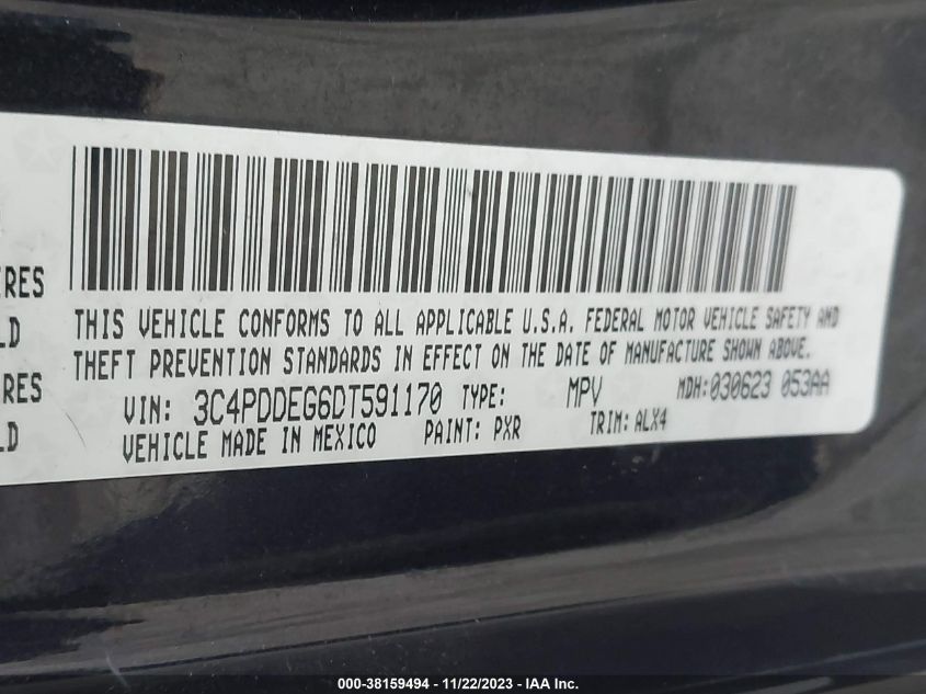 2013 DODGE JOURNEY R/T - 3C4PDDEG6DT591170