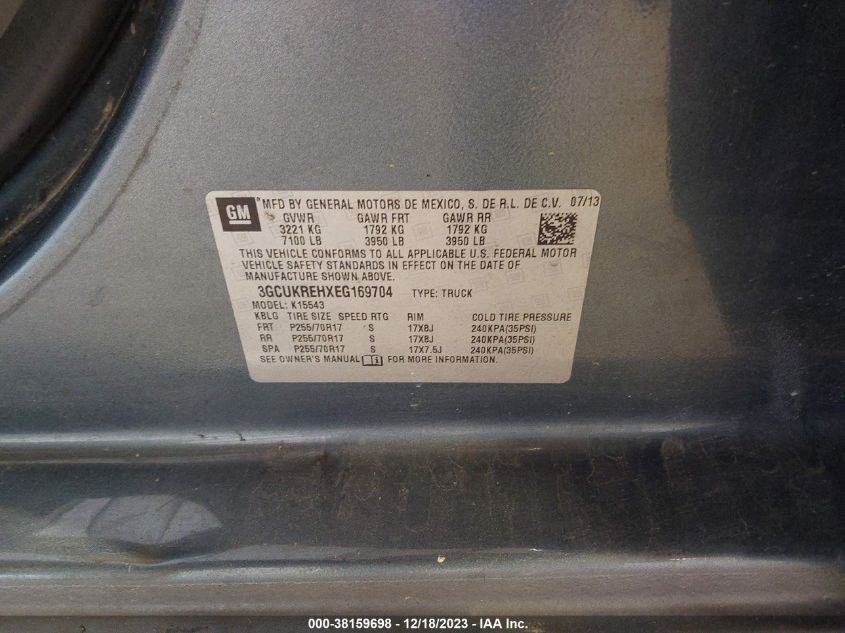2014 CHEVROLET SILVERADO 1500 1LT - 3GCUKREHXEG169704