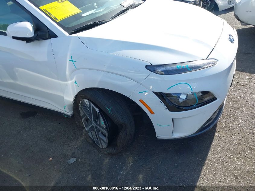 2022 HYUNDAI KONA ELECTRIC SEL KM8K33AG5NU137685