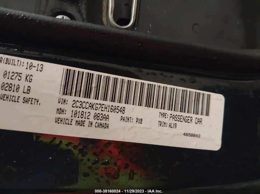 2014 CHRYSLER 300C - 2C3CCAKG7EH160548