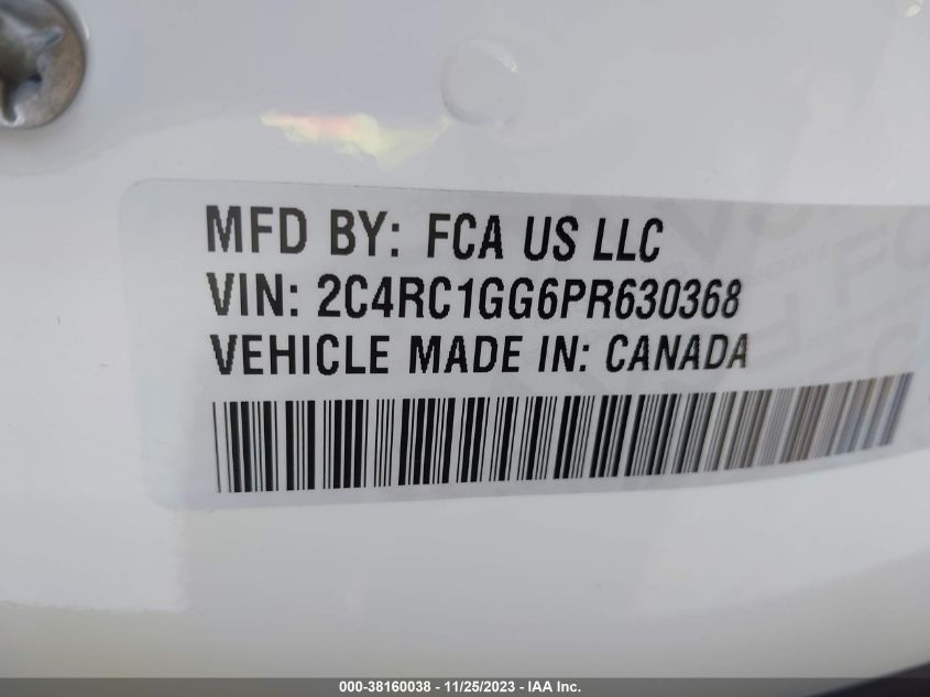 2023 CHRYSLER PACIFICA LIMITED - 2C4RC1GG6PR630368