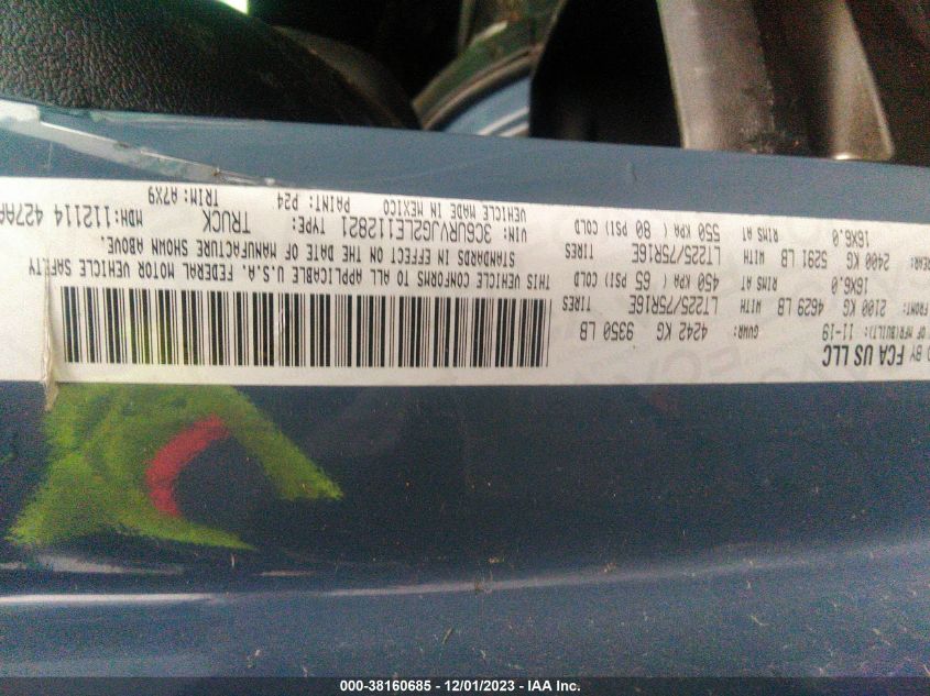 2020 RAM PROMASTER 3500 3500 HIGH - 3C6URVJG2LE112821