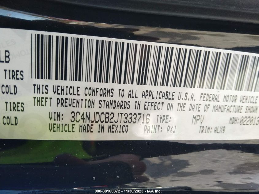 2018 JEEP COMPASS LIMITED - 3C4NJDCB2JT333716