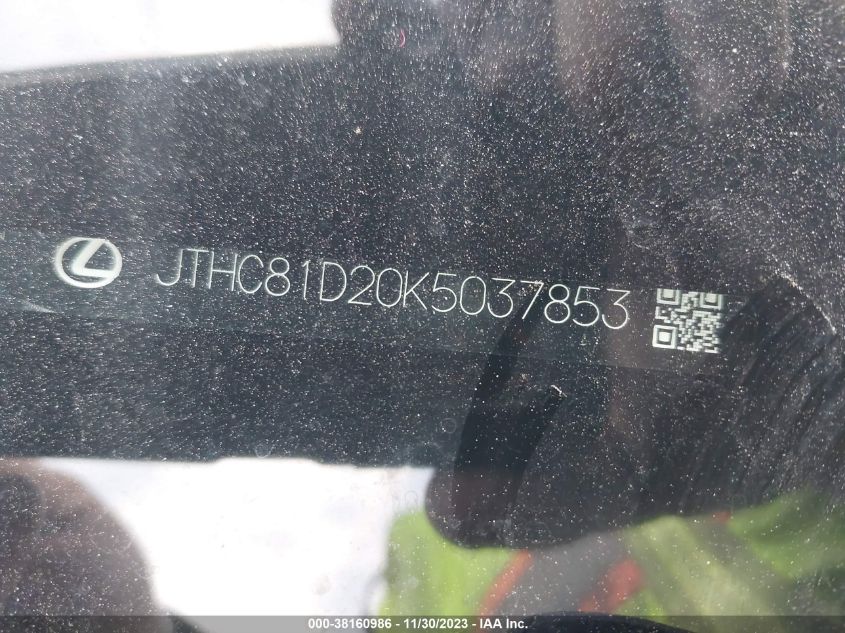 2019 LEXUS IS 300 - JTHC81D20K5037853