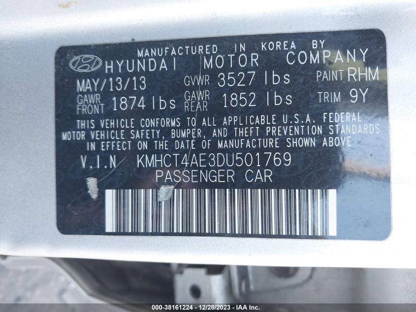 2013 HYUNDAI ACCENT GLS - KMHCT4AE3DU501769