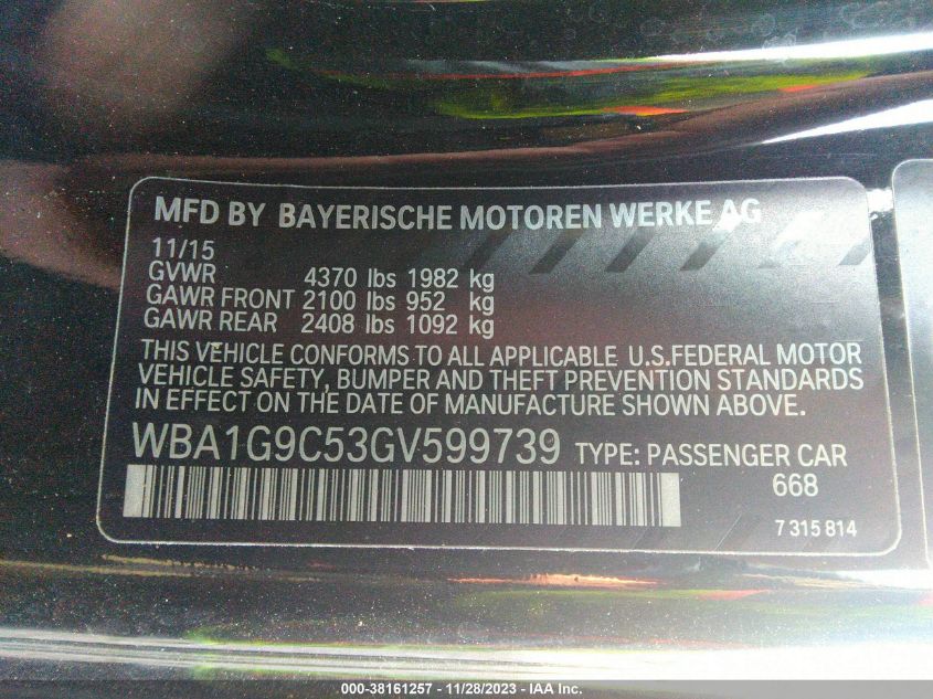 2016 BMW 228I XDRIVE WBA1G9C53GV599739