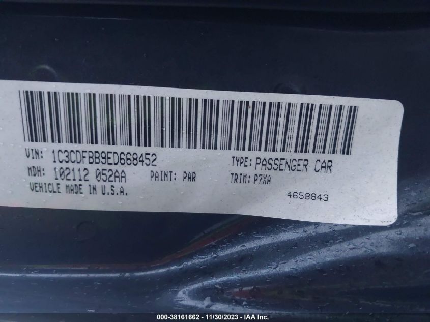 2014 DODGE DART SXT - 1C3CDFBB9ED668452
