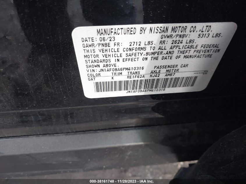 2023 NISSAN ARIYA ENGAGE JN1AF0BA6PM410316