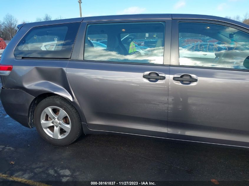 2013 TOYOTA SIENNA L V6 7 PASSENGER - 5TDZK3DC1DS342583