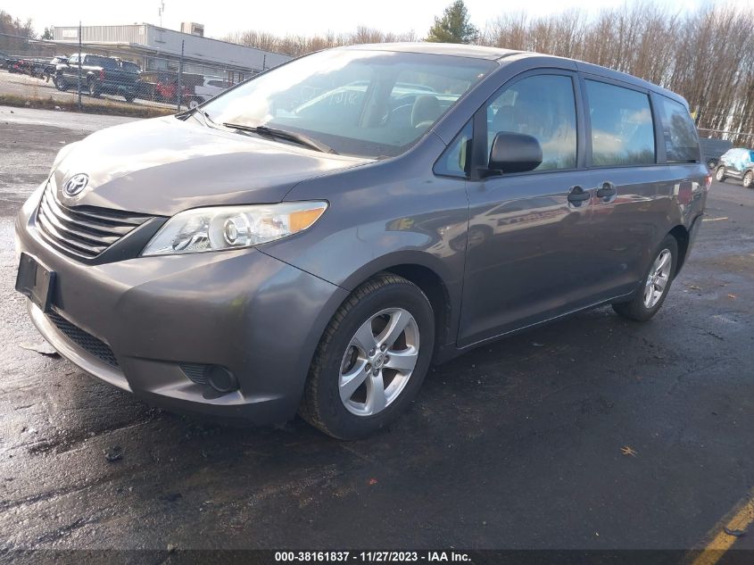 2013 TOYOTA SIENNA L V6 7 PASSENGER - 5TDZK3DC1DS342583