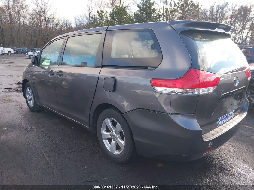 2013 TOYOTA SIENNA L V6 7 PASSENGER - 5TDZK3DC1DS342583