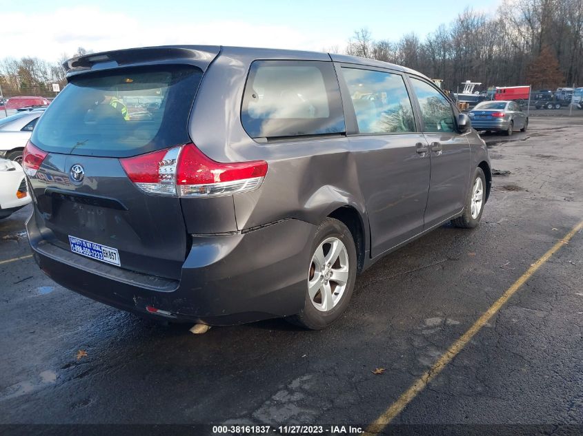 2013 TOYOTA SIENNA L V6 7 PASSENGER - 5TDZK3DC1DS342583