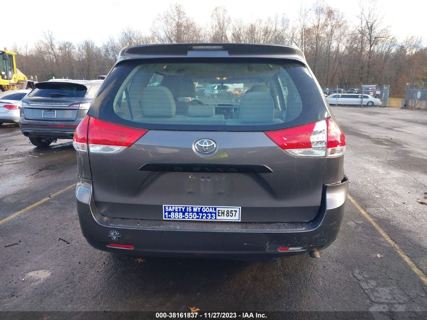 2013 TOYOTA SIENNA L V6 7 PASSENGER - 5TDZK3DC1DS342583