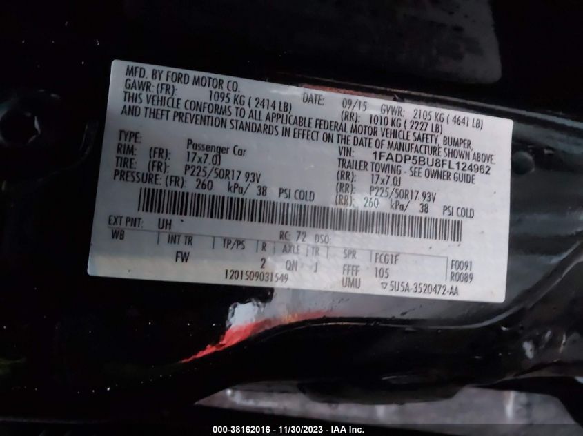2015 FORD C-MAX HYBRID SEL - 1FADP5BU8FL124962