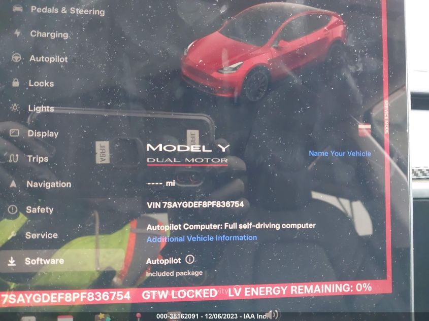 2023 TESLA MODEL Y AWD - 7SAYGDEF8PF836754