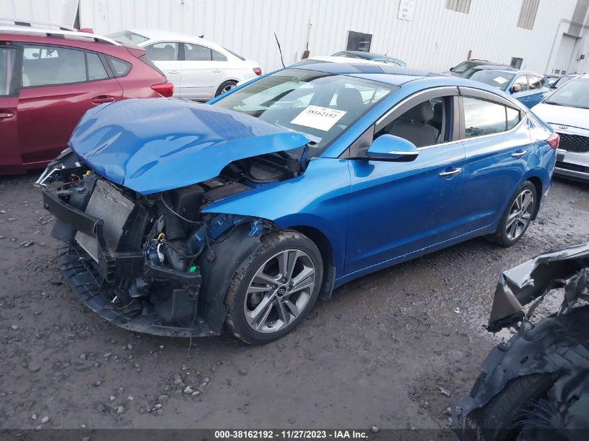 2017 HYUNDAI ELANTRA LIMITED - KMHD84LF5HU282413