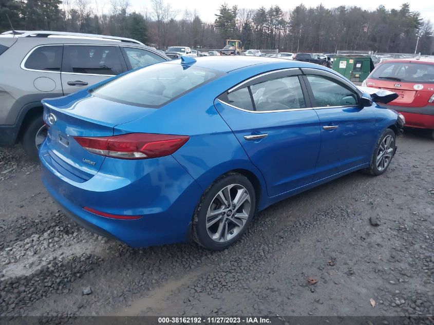 2017 HYUNDAI ELANTRA LIMITED - KMHD84LF5HU282413