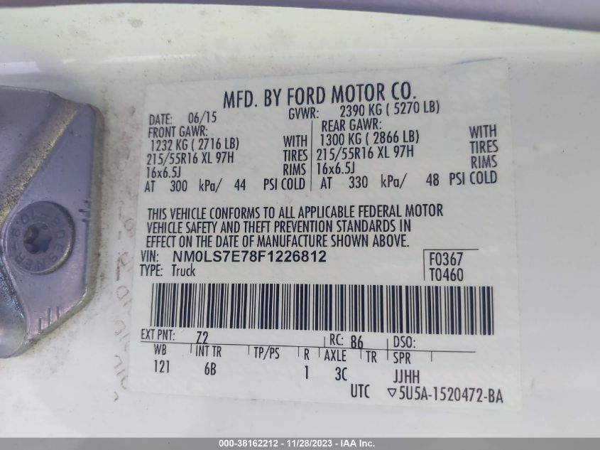 2015 FORD TRANSIT CONNECT XL - NM0LS7E78F1226812