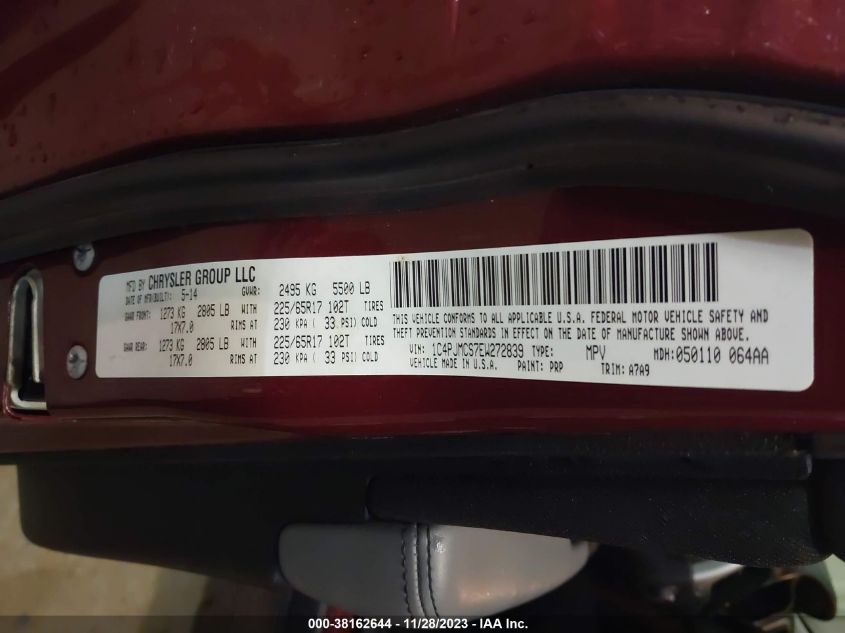2014 JEEP CHEROKEE LATITUDE - 1C4PJMCS7EW272839