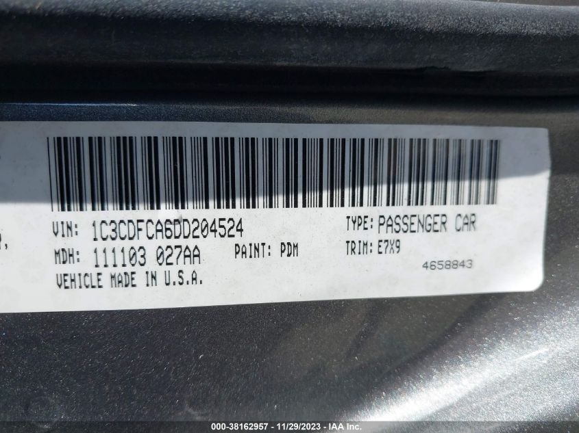 2013 DODGE DART LIMITED/GT - 1C3CDFCA6DD204524