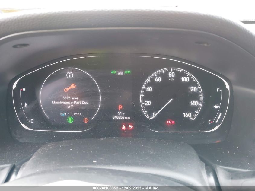 2019 HONDA ACCORD SPORT - 1HGCV1F35KA158502
