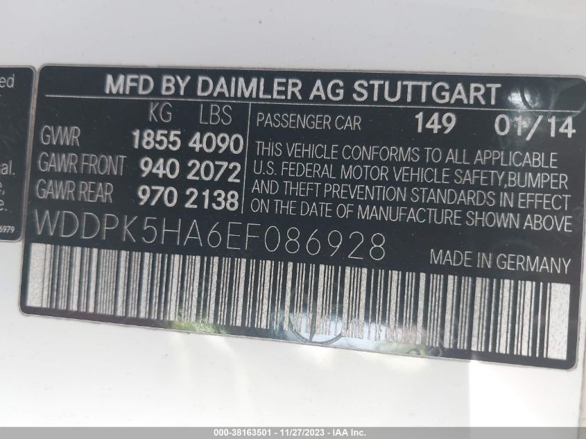 2014 MERCEDES-BENZ SLK 350 - WDDPK5HA6EF086928
