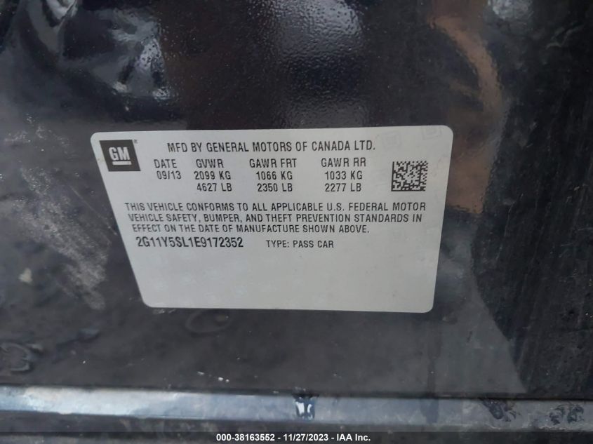 2014 CHEVROLET IMPALA LS - 2G11Y5SL1E9172352