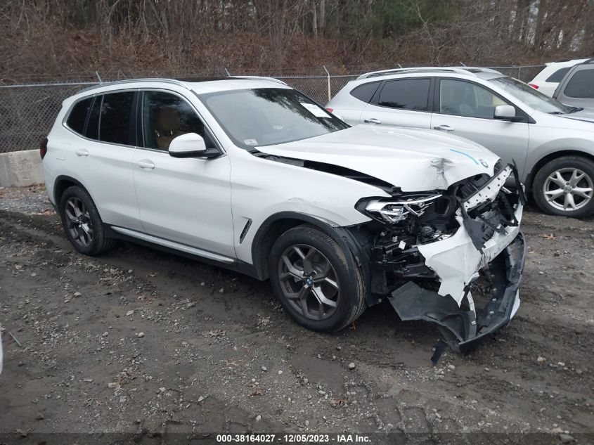 2022 BMW X3 XDRIVE30I - 5UX53DP08N9J79352