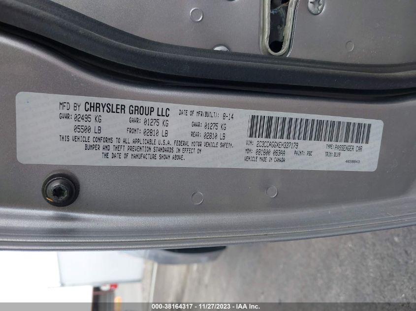 2014 CHRYSLER 300 S - 2C3CCAGGXEH337179