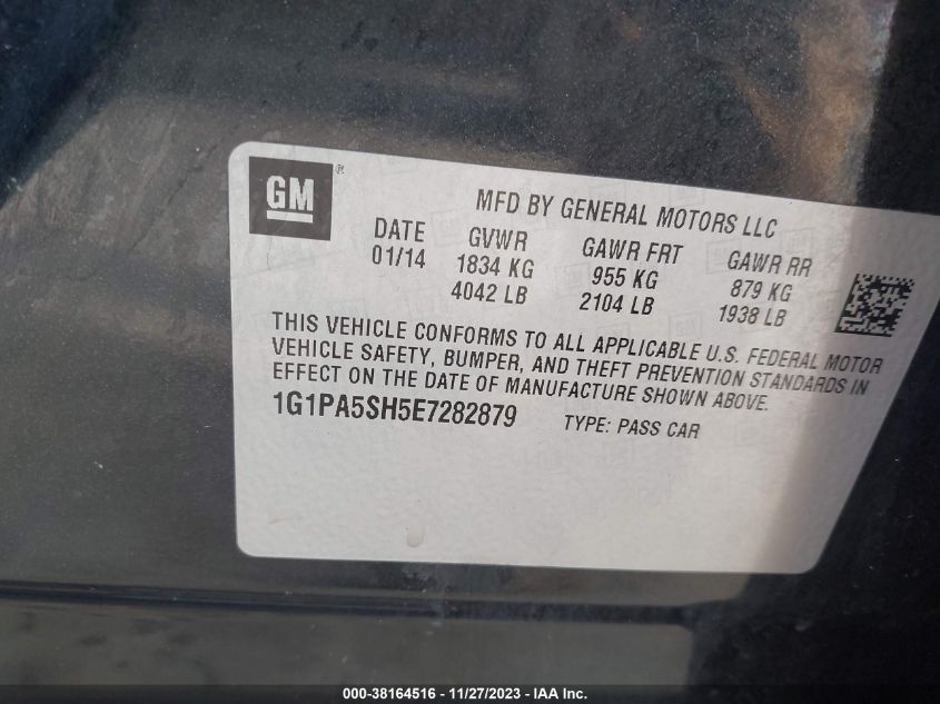 2014 CHEVROLET CRUZE LS AUTO - 1G1PA5SH5E7282879