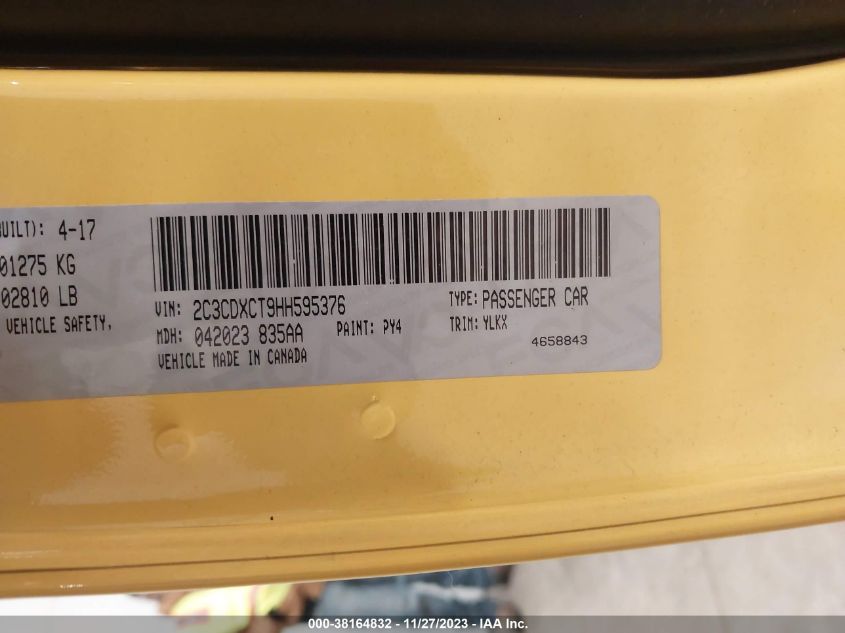 2017 DODGE CHARGER R/T - 2C3CDXCT9HH595376