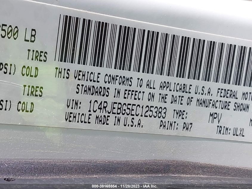 2014 JEEP GRAND CHEROKEE LIMITED - 1C4RJEBG5EC125383