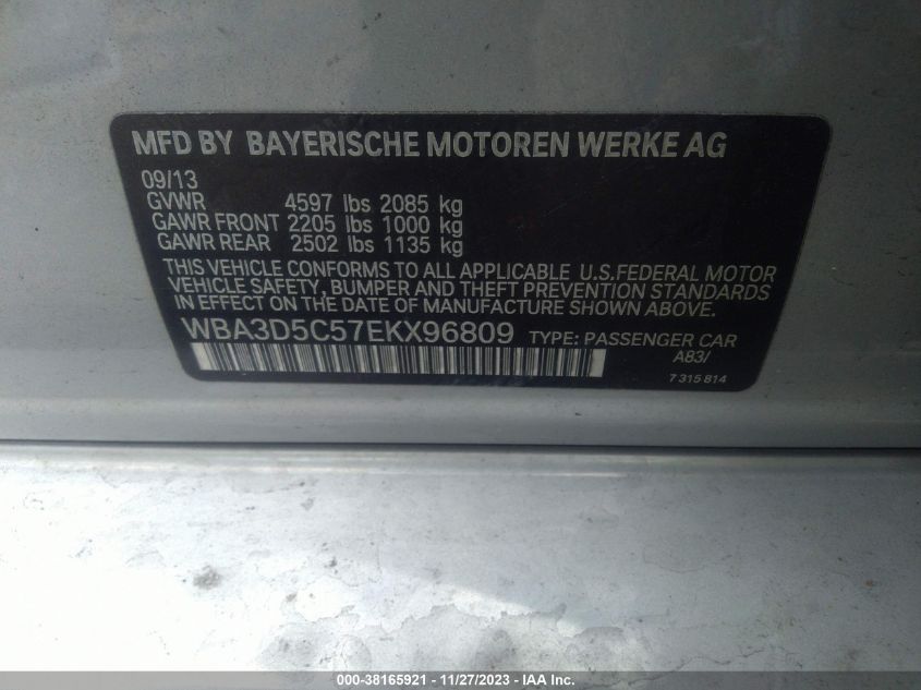 2014 BMW 328D XDRIVE WBA3D5C57EKX96809