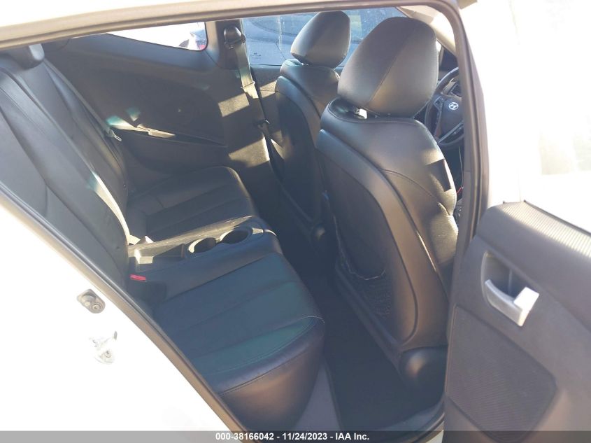 2013 HYUNDAI VELOSTER TURBO W/BLUE INT - KMHTC6AE2DU105442