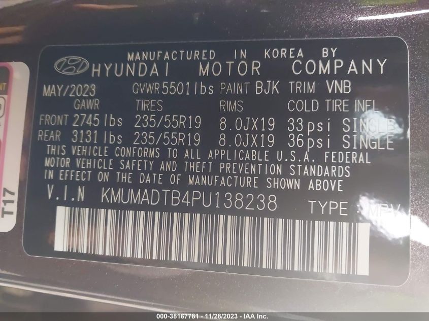 2023 GENESIS GV70 2.5T AWD KMUMADTB4PU138238