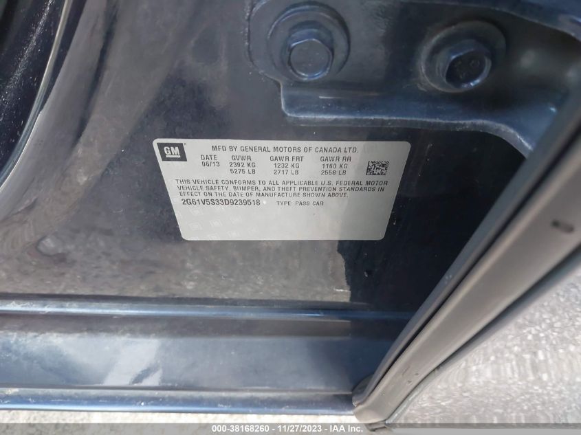 2013 CADILLAC XTS PLATINUM - 2G61V5S33D9239518