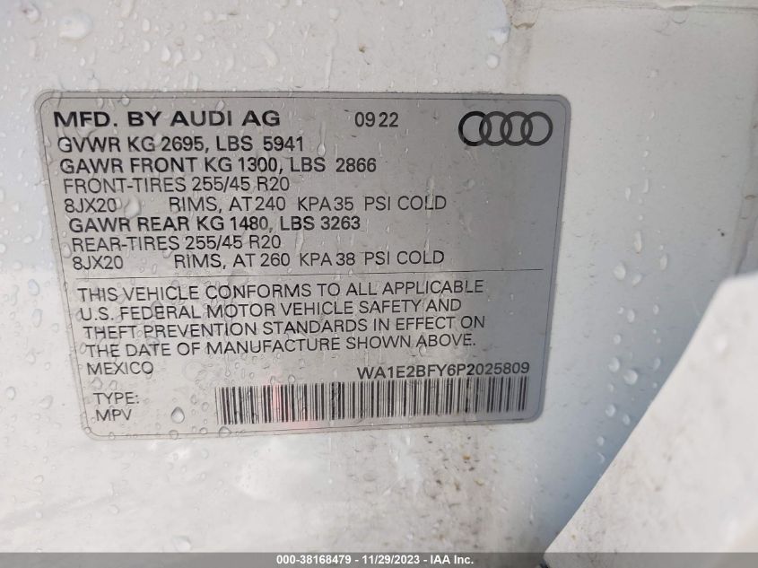 WA1E2BFY6P2025809 2023 AUDI Q5, photo no. 9