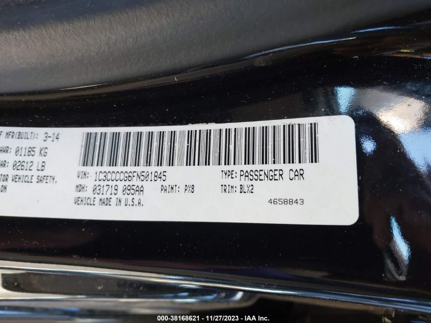 2015 CHRYSLER 200 C - 1C3CCCCG6FN501845