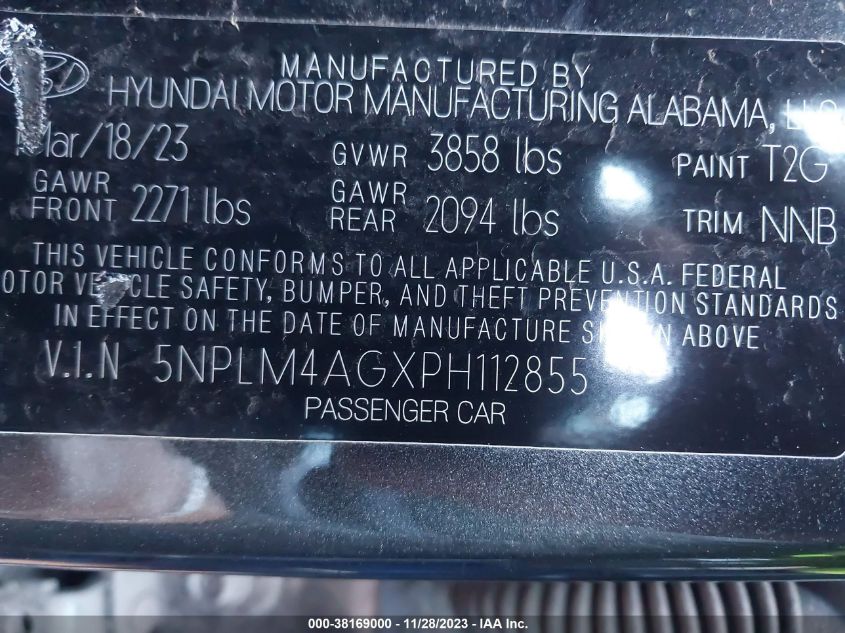 2023 HYUNDAI ELANTRA SEL - 5NPLM4AGXPH112855