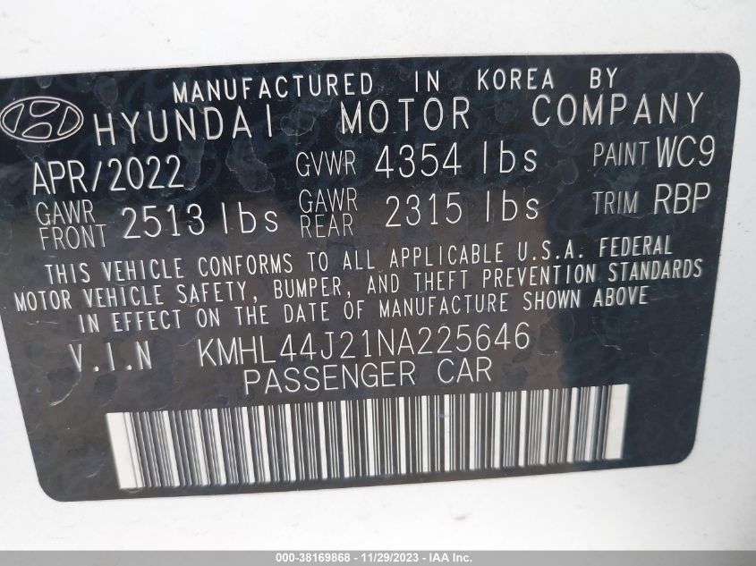 2022 HYUNDAI SONATA SEL PLUS - KMHL44J21NA225646