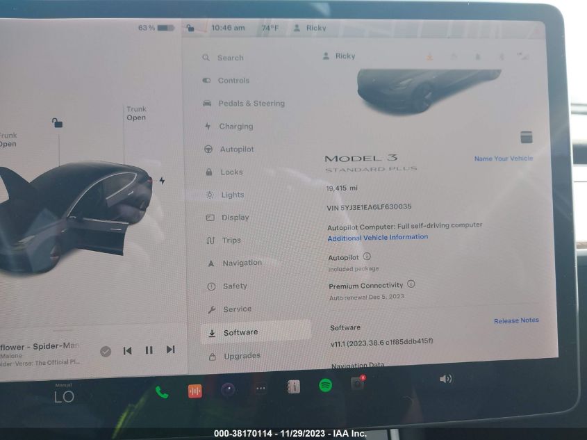 2020 TESLA MODEL 3 - 5YJ3E1EA6LF630035