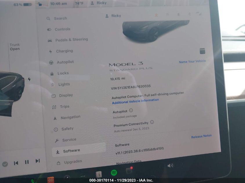 2020 TESLA MODEL 3 - 5YJ3E1EA6LF630035