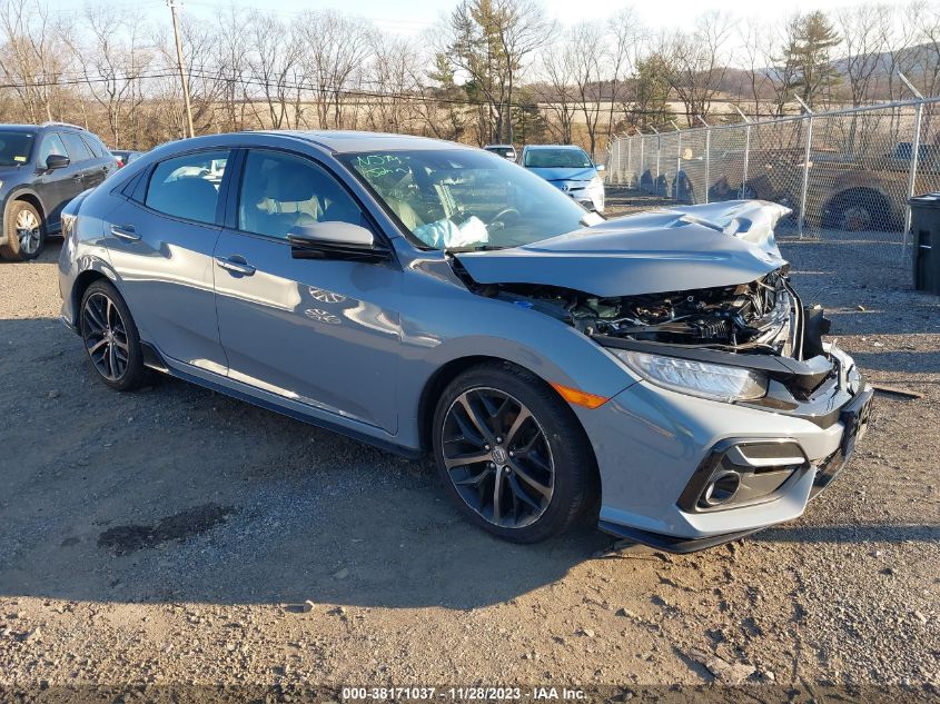 SHHFK7H9XMU412559 HONDA CIVIC HATCHBACK SPORT TOURING 2021
