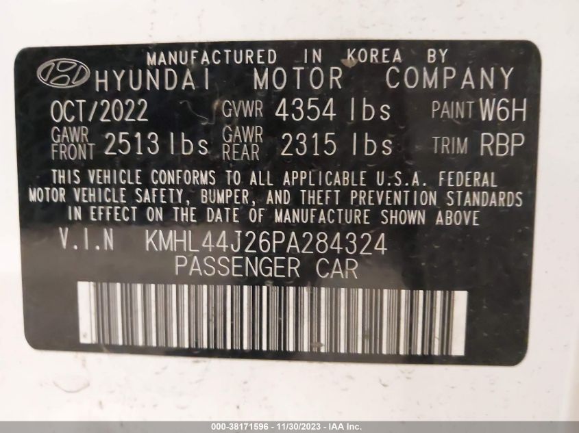 2023 HYUNDAI SONATA SEL PLUS - KMHL44J26PA284324